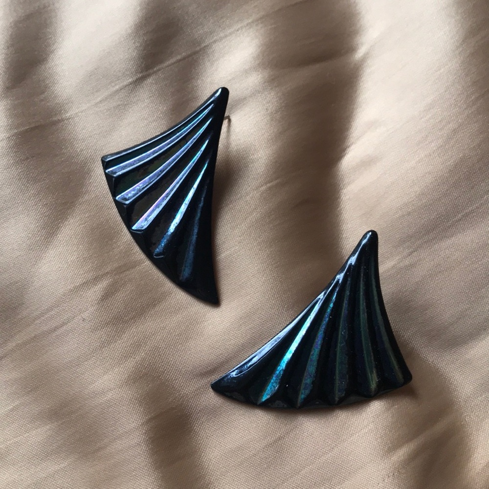 Vintage holographic earrings